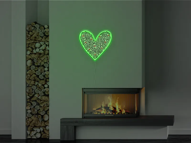 Keith Haring - Heart - Insegna Neon LED