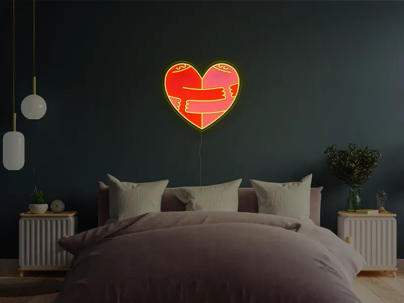 Hugging Heart - Insegna Neon LED
