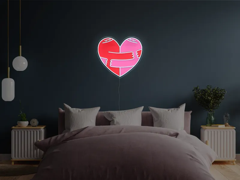 Hugging Heart - Insegna Neon LED