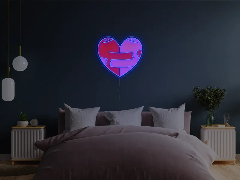 Hugging Heart - Insegna Neon LED