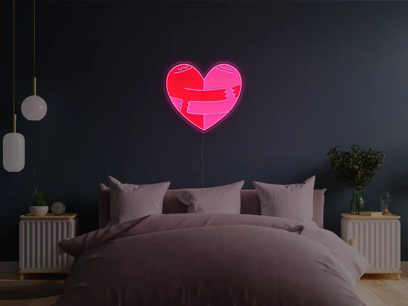 Hugging Heart - Insegna Neon LED