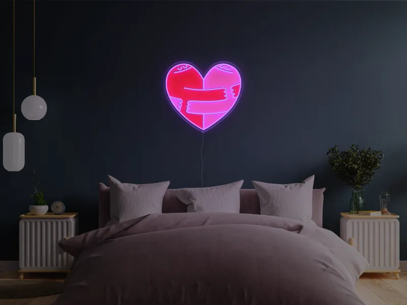Hugging Heart - Insegna Neon LED