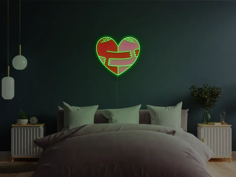 Hugging Heart - Insegna Neon LED