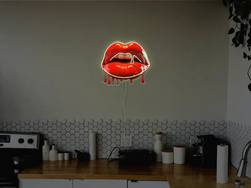 Dripping Lips - Insegna Neon LED