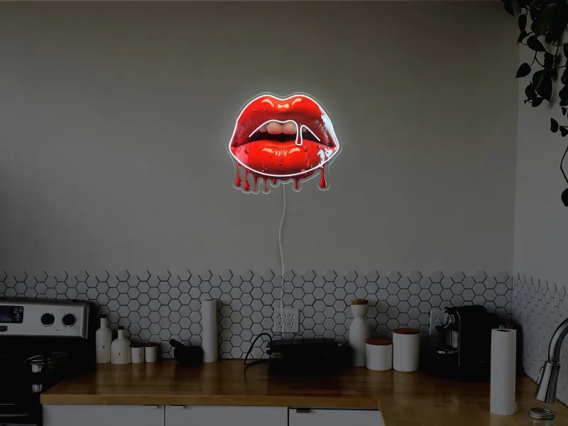 Dripping Lips - Insegna Neon LED