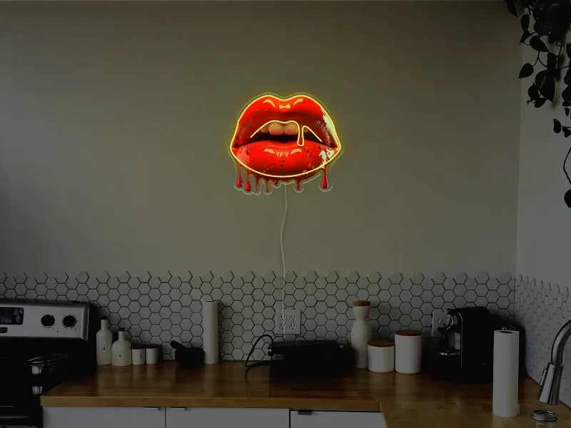 Dripping Lips - Insegna Neon LED