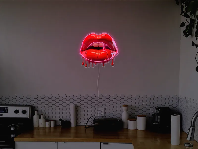 Dripping Lips - Insegna Neon LED