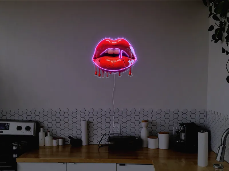 Dripping Lips - Insegna Neon LED