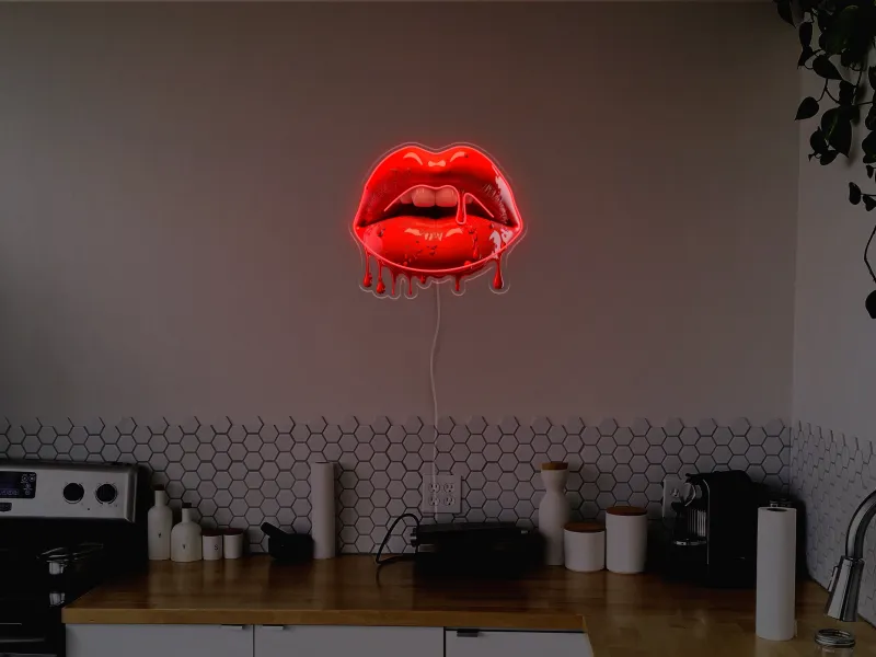 Dripping Lips - Insegna Neon LED