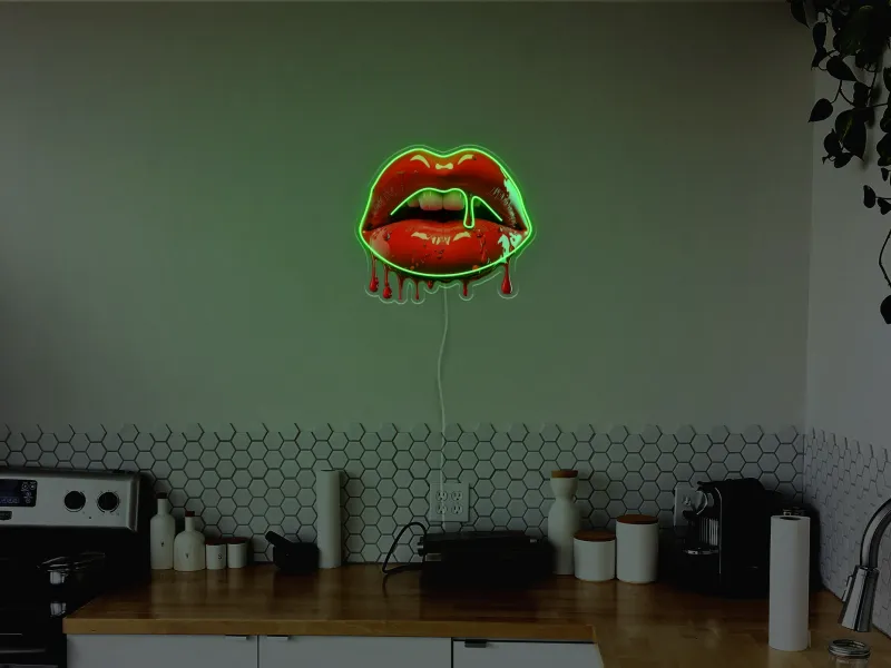 Dripping Lips - Insegna Neon LED