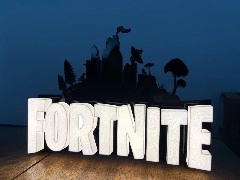 Fortnite – Insegna Luminosa Stampata in 3D