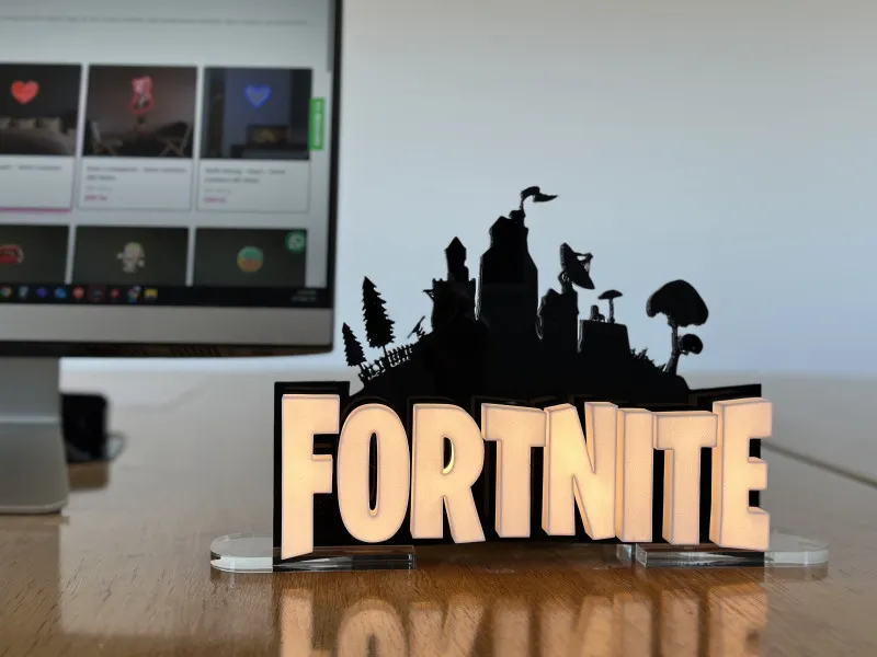 Fortnite – Insegna Luminosa Stampata in 3D