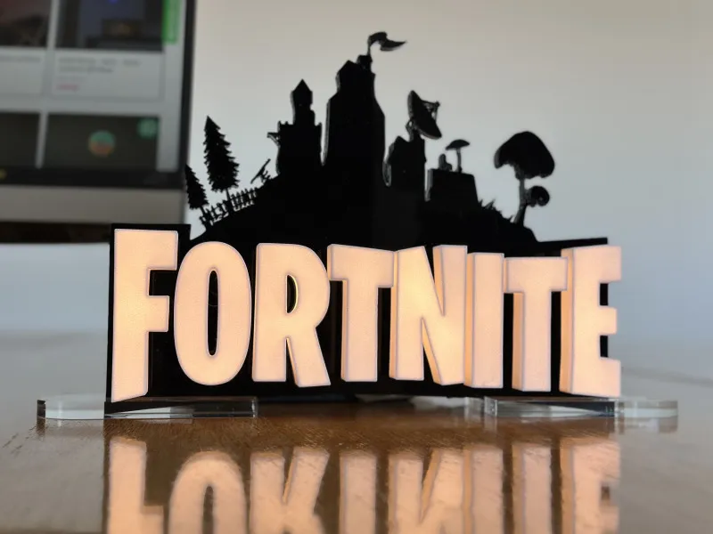 Fortnite – Insegna Luminosa Stampata in 3D