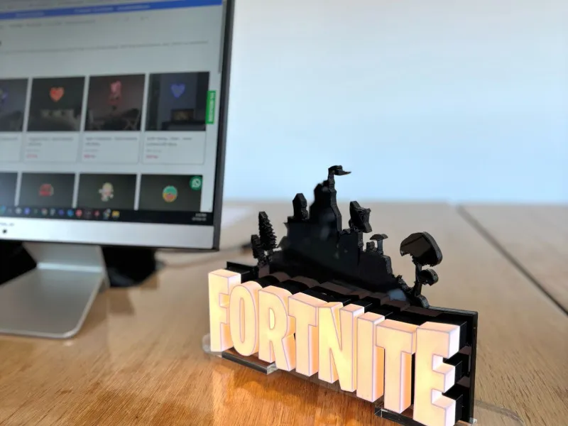 Fortnite – Insegna Luminosa Stampata in 3D