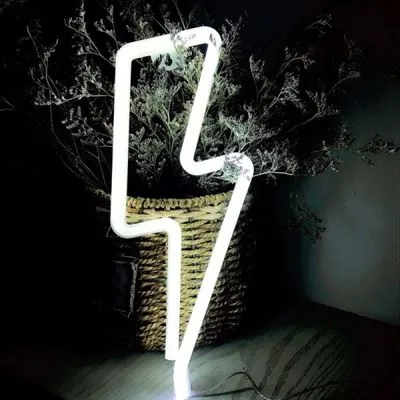 LED Neon Flashlight, Warm Light, with Batteries and USB Cable