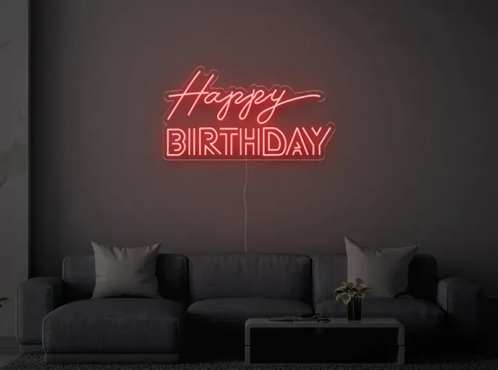 Happy BIRTHDAY - Insegne al neon a LED