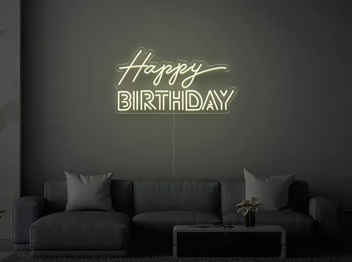 Happy BIRTHDAY - Insegne al neon a LED
