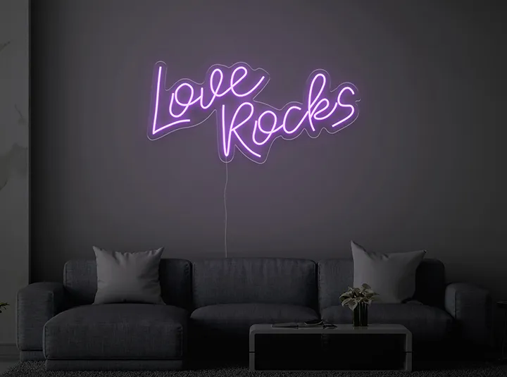 Love Rocks - Insegne al neon a LED
