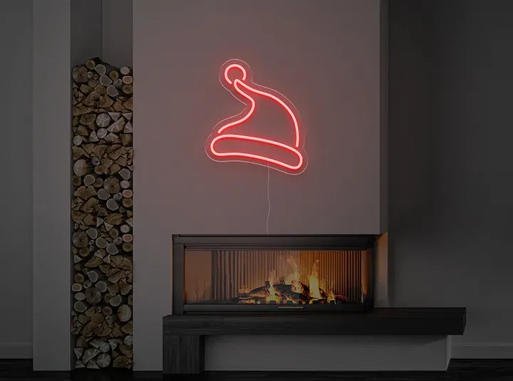 Cappello di Natale - Insegne al neon a LED