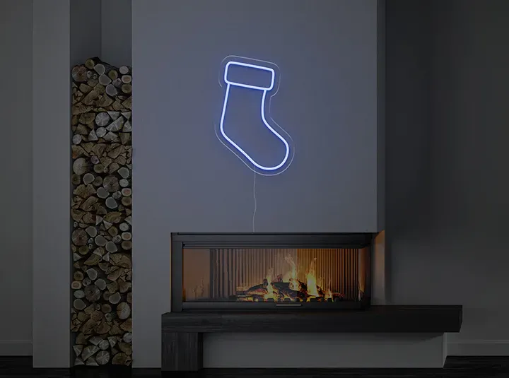 Calzino di Natale - Insegne al neon a LED