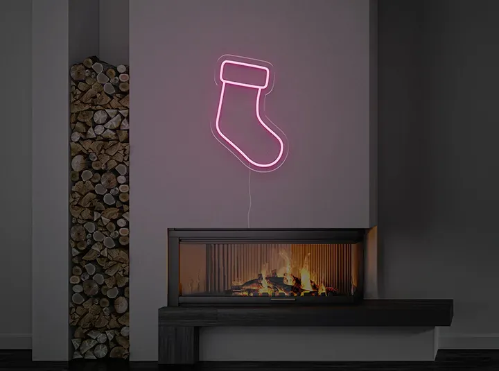 Calzino di Natale - Insegne al neon a LED