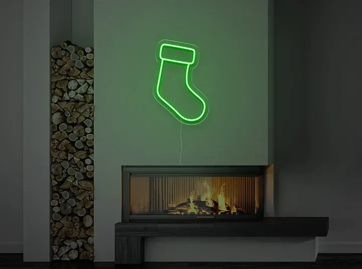 Calzino di Natale - Insegne al neon a LED