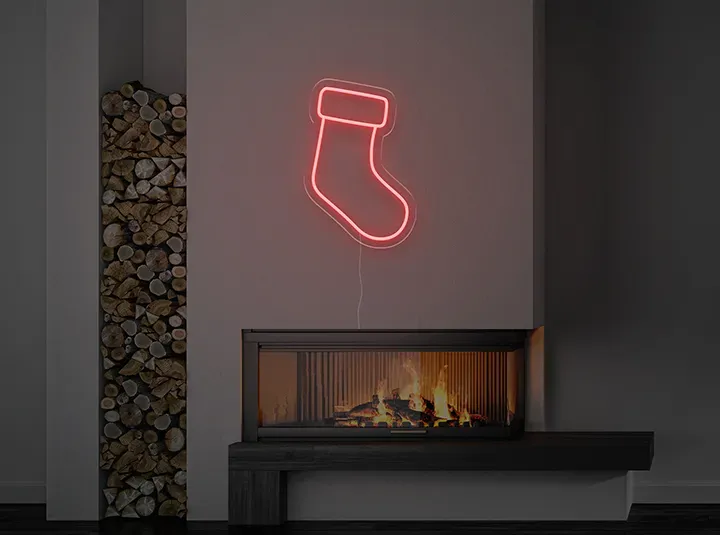 Calzino di Natale - Insegne al neon a LED