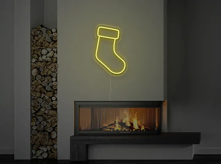 Calzino di Natale - Insegne al neon a LED