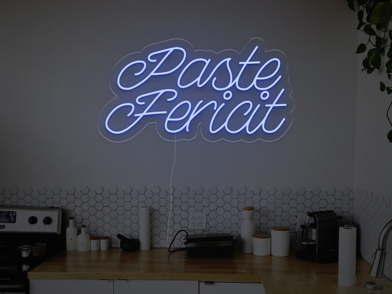 Paste Fericit - Semn luminos neon LED