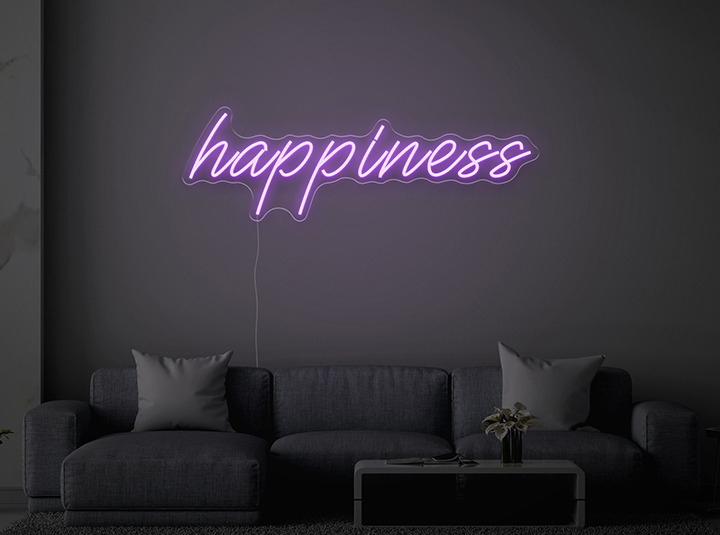 happiness - Semn Luminos LED Neon de Inchiriat