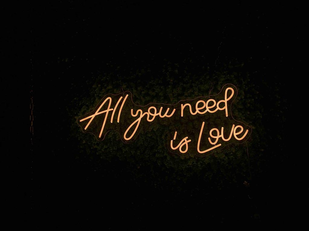 All you need is Love - Semn Luminos LED Neon de Inchiriat