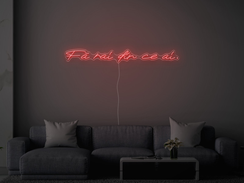 Fa rai din ce ai - Semn Luminos LED Neon