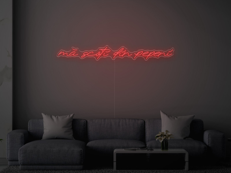Mă scoți din pepeni - Semn Luminos LED Neon