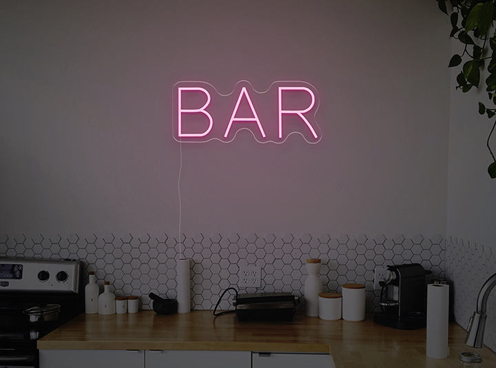 BAR - Semn Luminos LED Neon de Inchiriat