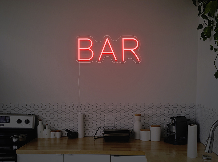 BAR - Semn Luminos LED Neon de Inchiriat
