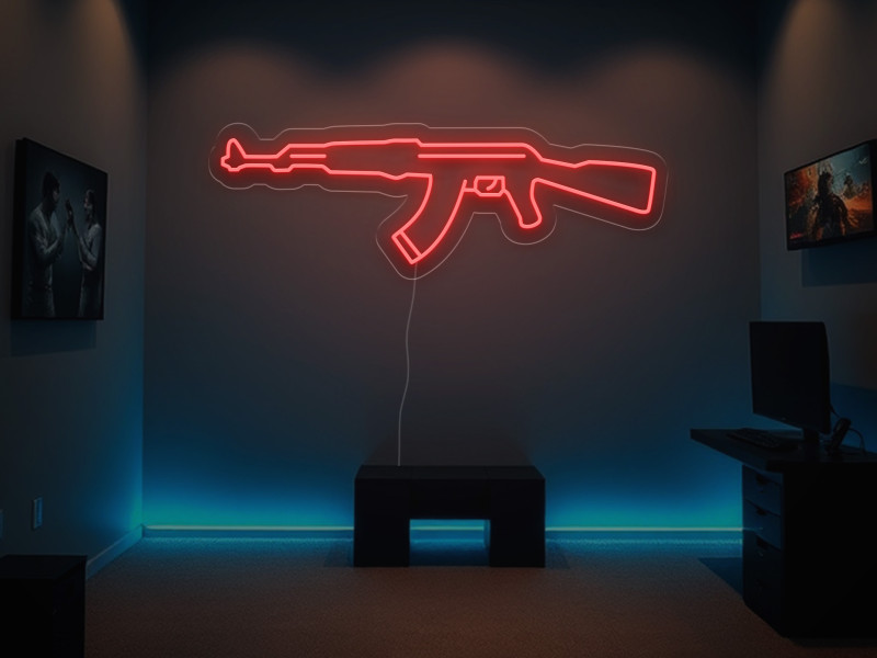 Ak47 - Semn Luminos LED Neon
