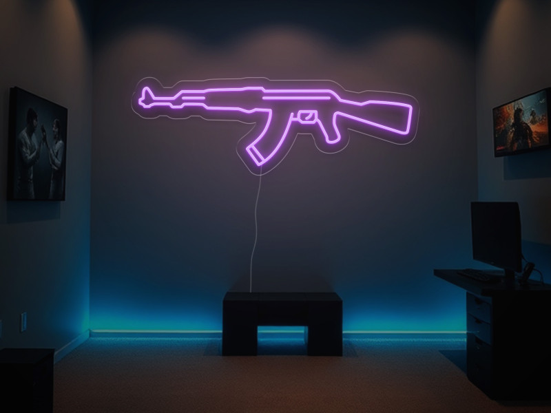 Ak47 - Semn Luminos LED Neon