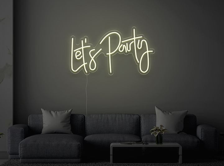 Let's Party - Semn Luminos LED Neon de Inchiriat