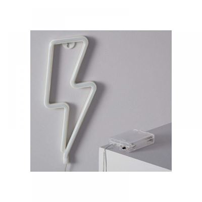 Lampa LED Neon Fulger, Lumina Calda, cu Baterii si cablu USB