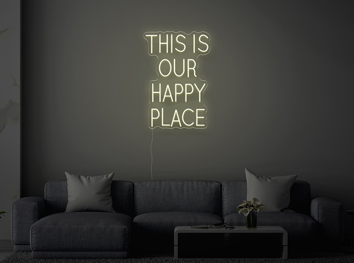 THIS IS OUR HAPPY PLACE - Semn Luminos LED Neon de Inchiriat