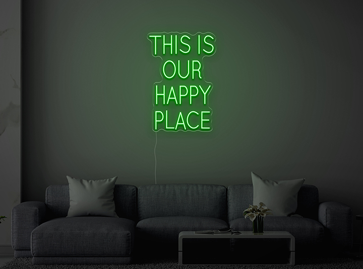THIS IS OUR HAPPY PLACE - Semn Luminos LED Neon de Inchiriat