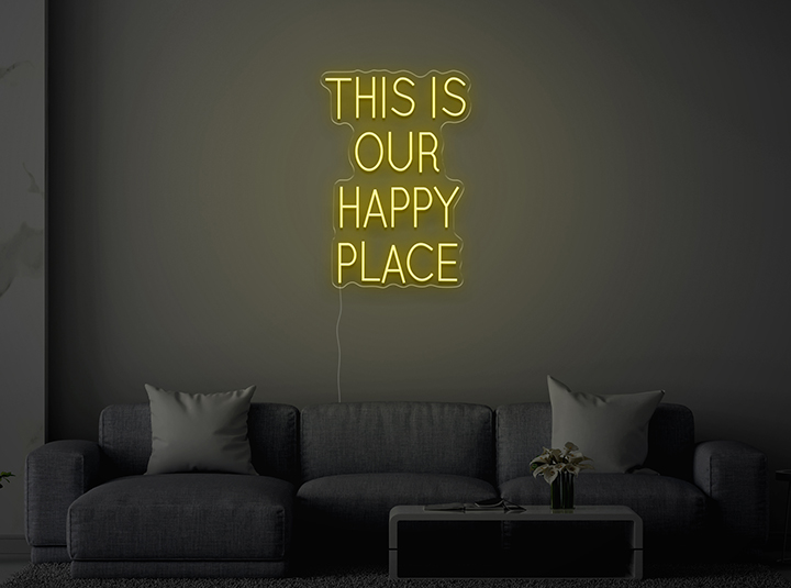 THIS IS OUR HAPPY PLACE - Semn Luminos LED Neon de Inchiriat